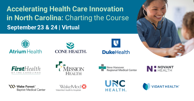 ncbiotech's tweet photo. Speakers announced! Hear from 30+ #innovation experts across participating health systems and support organizations. View the full lineup and register today. @NCTraCS
