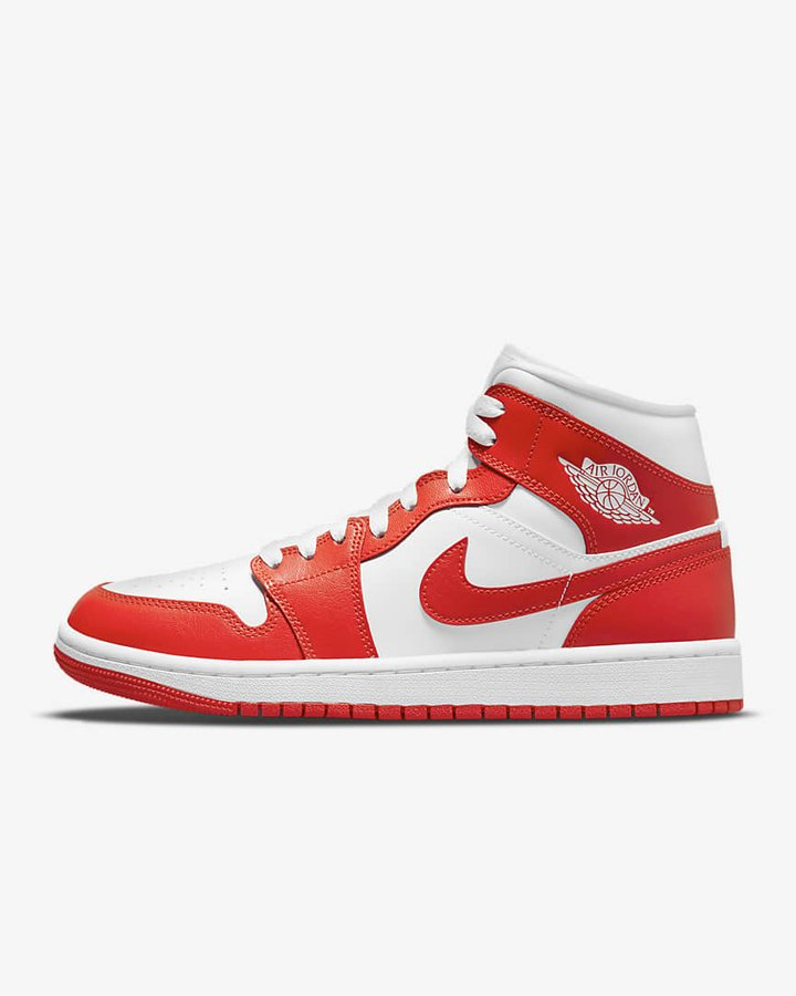 Women’s Air Jordan 1 Mid ‘White / Habanero Red’