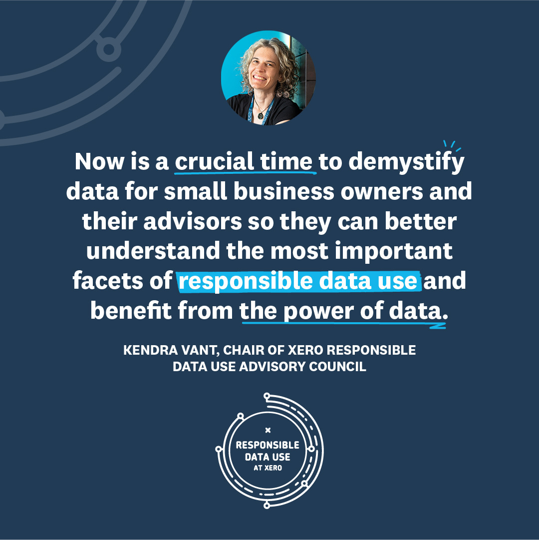 Xero's tweet image. Xero’s #ResponsibleDataUse Advisory Council recently came together virtually across five time zones for our first council meeting — to talk about how to get #SmallBusinesses &amp;amp; advisors better educated around data use. 

@dsdownunder shares the discussion: ow.ly/Soj050FYDGJ