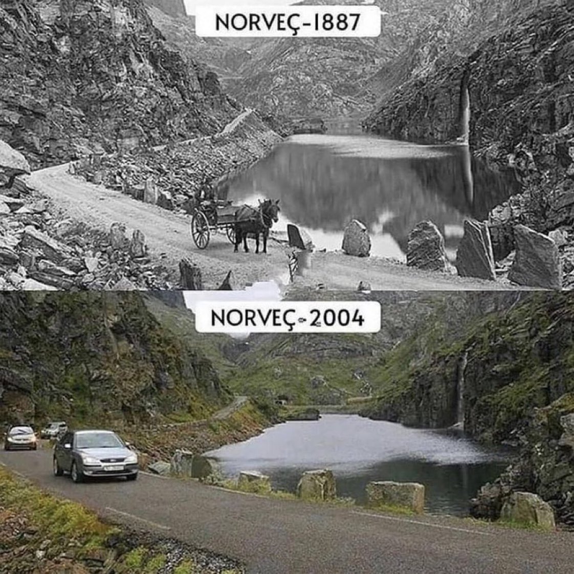 TarihteOan's tweet photo. Norveç'te 117 yıllık değişim. https://t.co/NqHmDsKvhF