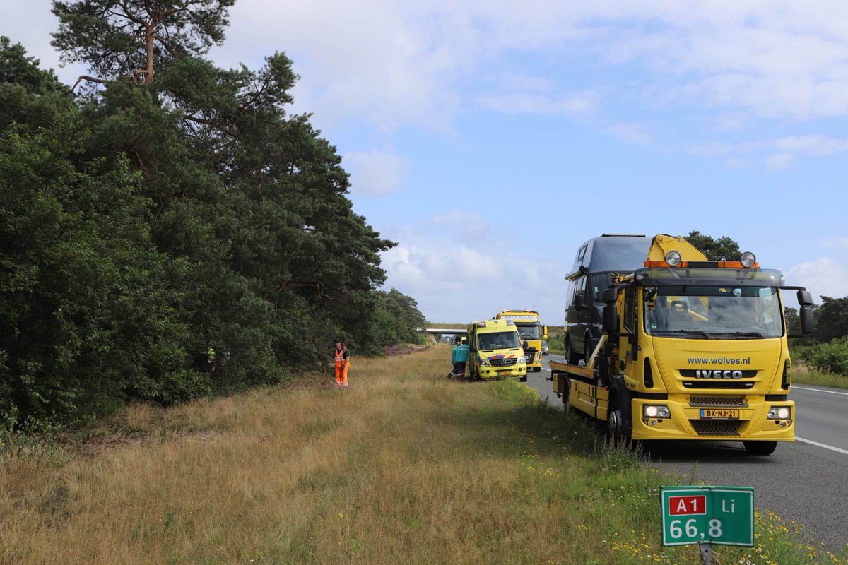 Ongeval op de A1 bij Kootwijk. 112Amersfoort.
