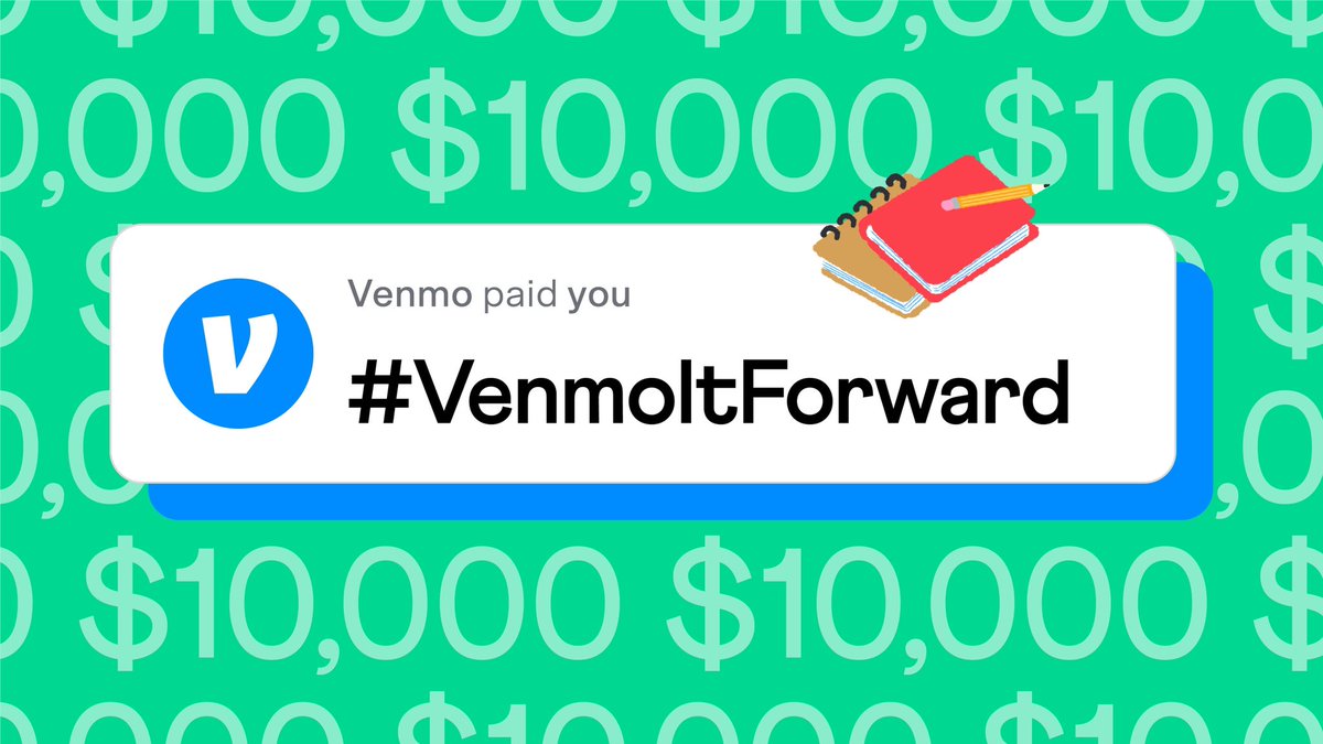 #VenmoItForward, back-to-school edition: We’re giving out $10,000 today. RT this, drop your Venmo handle & tag a study buddy. We might send you both $100, $250, or $500. Must follow @Venmo. No purch nec. Ends 8/26. US only, 18+. Venmo acct req’d. Rules: venmo.me/vif