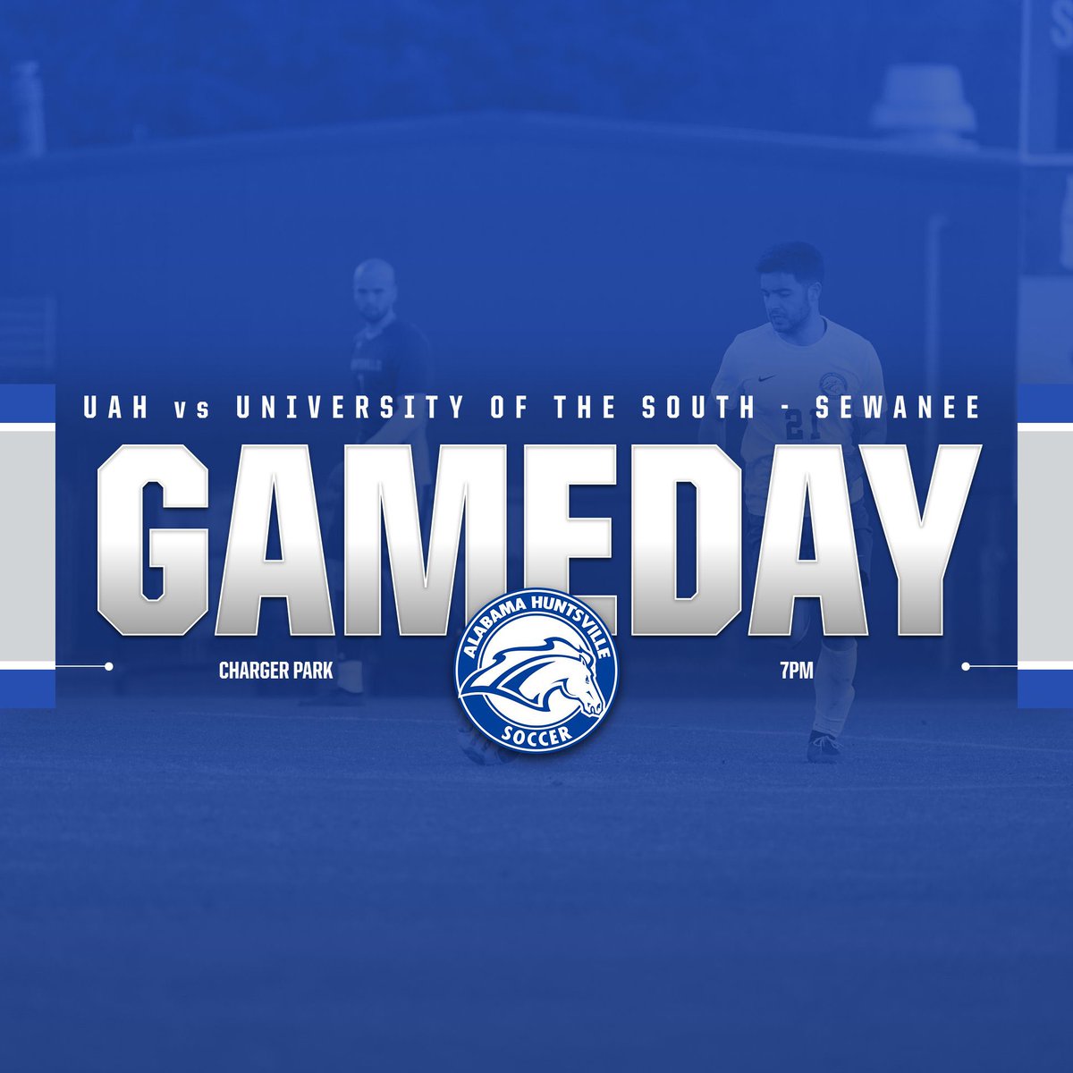 UAH_MSOC's tweet photo. Final Exhibition!

⚽️ University of the South - Sewanee
⏰ 7pm
📍 Huntsville, AL
🏟 Charger Park https://t.co/G2FODxTNy9
