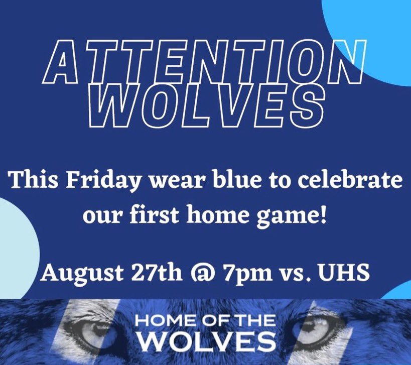 wolves2023's tweet image. BRING THE BLUE! SPREAD THE WORD! 🗣@DHSHappenings @DHSWolves2022 @wolves2024 @MikeMicallef1