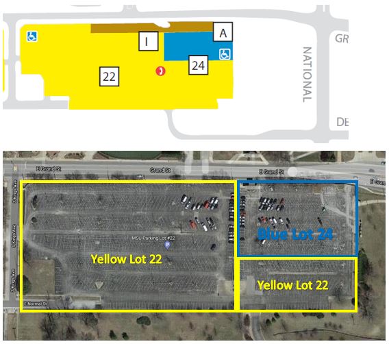 MoStateParking's tweet image. Hey #parkingbears check out the short clip from @ColePruitt18 with his message about parking lots 22 &amp;amp; 24. We are here so reach out if you have questions! As Cole said, here&apos;s the map! 417-836-4825 or parking@missouristate.edu