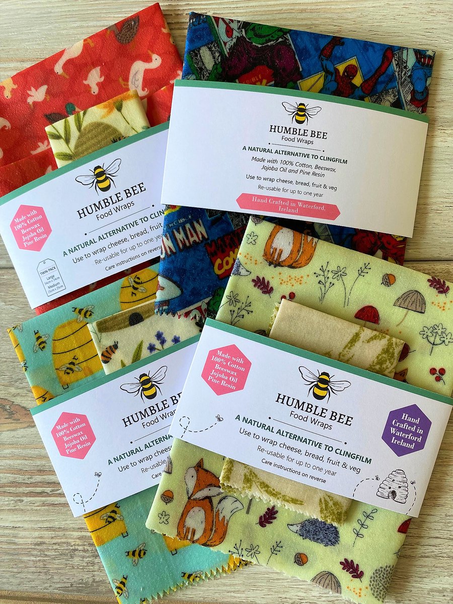 Today's orders heading for Kildare and Louth!
Say no to clingfilm and switch to beeswax wraps - bee the change!🐝
#madeinwaterford #shoplocalwaterford #waterford #zerowaste #zerowasteliving #zerowastegoals #madeinireland