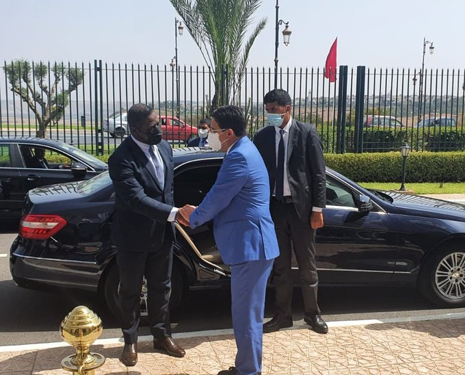 MarocDiplomatie's tweet photo. M. Nasser Bourita a reçu, aujourd'hui à Rabat, le ministre des Affaires Etrangères et de la Coopération Internationale de Sierra Leone, M. David J Francis. https://t.co/FRbArF7afE