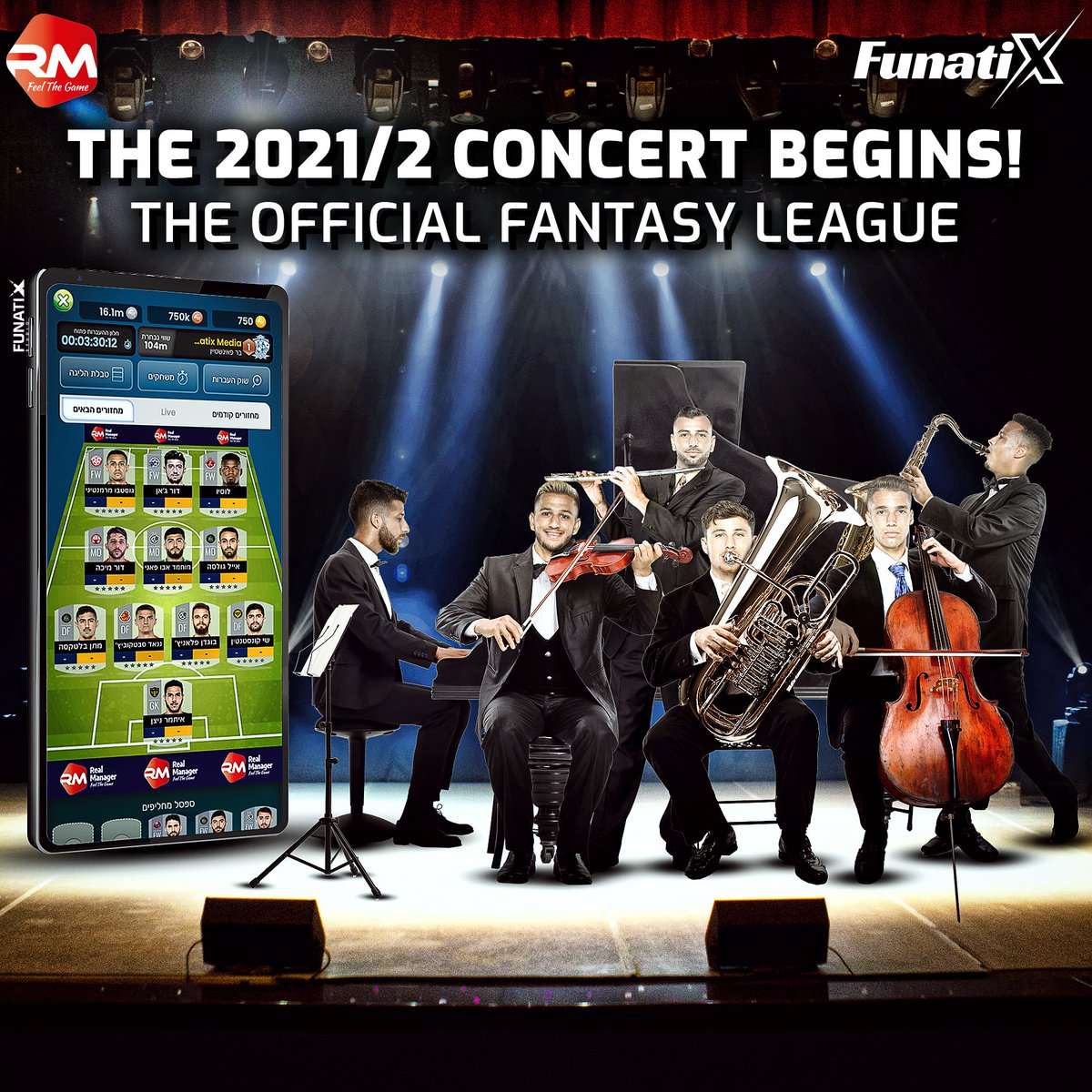 FunatixClub's tweet image. This weekend! #realmanager launches its 4th season as the official fantasy of Israel.
Special thanks our great partners the Israeli Premier Football *Leagues* and One1, Israel's biggest sports portal.