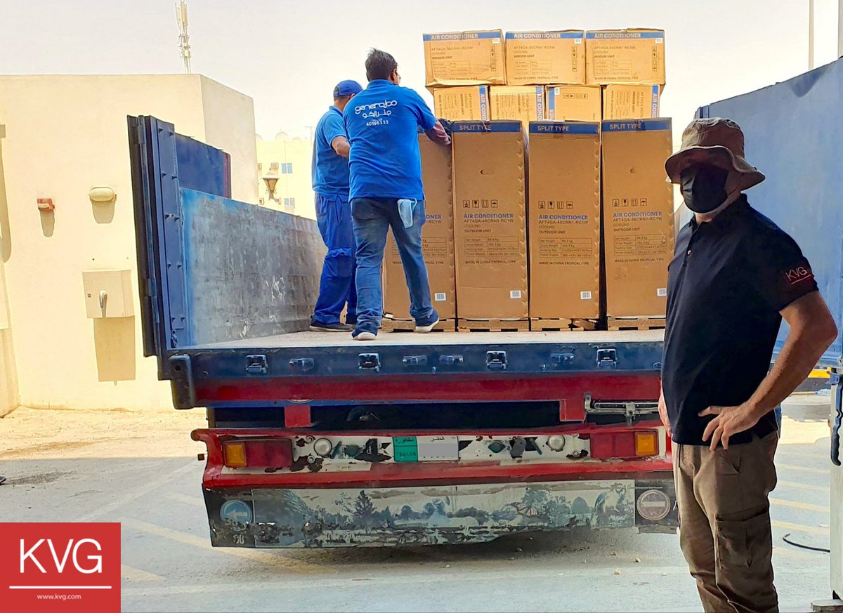 KVG_HQ's tweet photo. #KVG completed an extensive delivery of Air Conditioning units and Cooler fans in support of Operation Allies Refuge (OAR) to @USArmy base Camp As Sayliyah (CAS) in Doha, Qatar.
The #KVGTeam quickly responded and provided critical equipment within 72 hours from NTP to delivery. https://t.co/OCGTXmgdpP