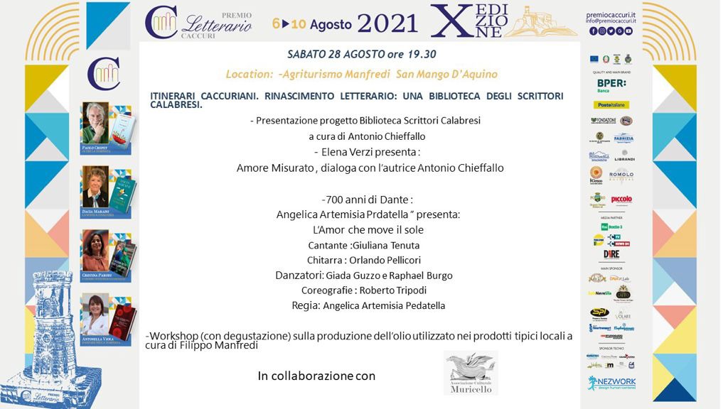 ADeiCaccuriani's tweet photo. ITINERARI CACCURIANI: continuano gli eventi del Premio Letterario Caccuri 2021.
Rinascimento Letterario: una biblioteca degli scrittori calabresi.

#PremioLetterarioCaccuri #AccademiaDeiCaccuri #Eventi #Caccuri #Calabria #ItinerariCaccuriani https://t.co/MVTMzfQA21