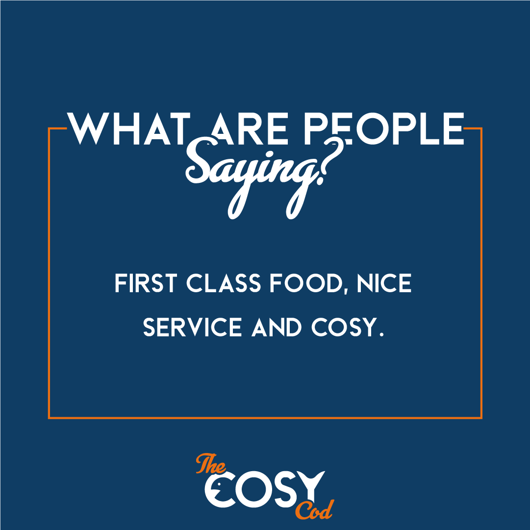 Thank you for your feedback! It's always a pleasure to serve you and your loved one 🤍💙   

#buylocal #fishandchips #thehappynow #livethelittlethings #petitejoys #simplepleasures #thesimplicity #liveauthentic #mintedpeas #friedfish #britishfood #traditionalfood #stockport