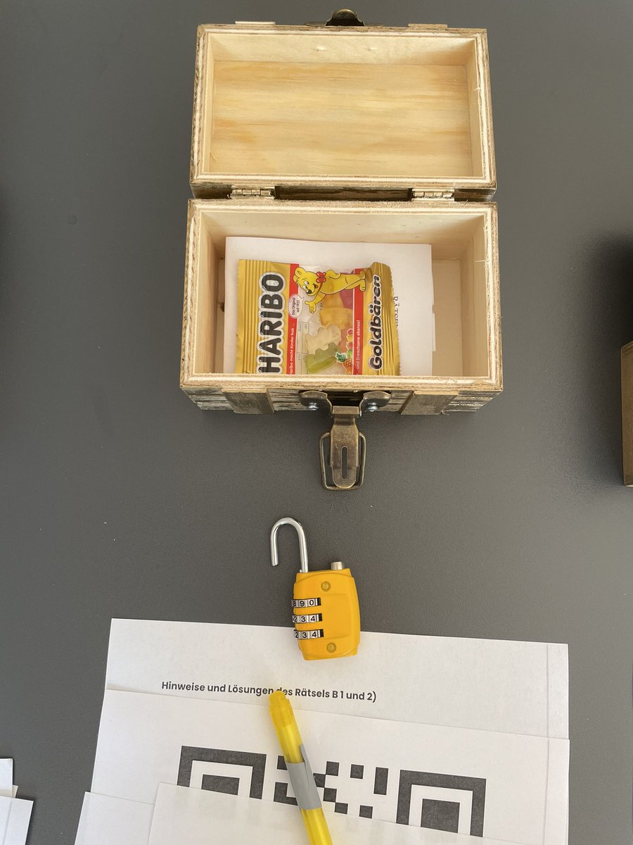 Ich habe heute meinen ersten eduBreakout gemacht und die Schüler*innen haben so die GPS-Koordinaten des Orts errätselt, an den wir nächstes Jahr auf Klassenfahrt fahren 😊