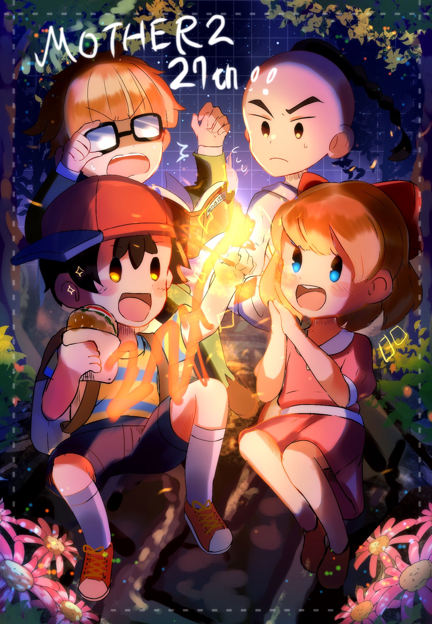不幸野モリコ Mother2 27周年おめでとう ネタがなかったので2年前のイラストをリメイクしました Mother2 27th T Co 0krmjdq2wp Twitter