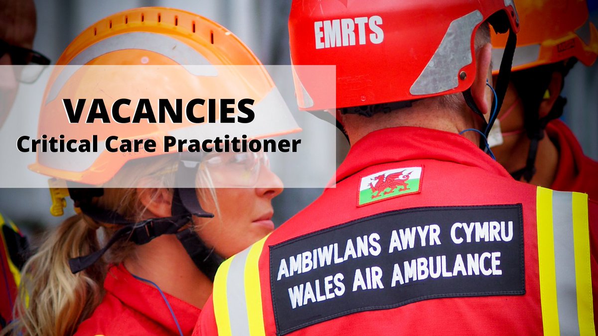 JOB ALERT

We are now recruiting for Critical Care Practitioners (in North and South Wales) to provide high quality clinical care in both the pre hospital / and inter hospital transfer environments.

For more info, and to apply, visit jobs.nhs.uk/xi/vacancy/916…