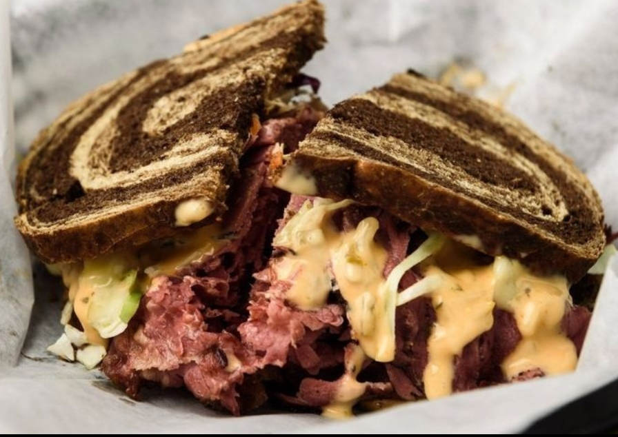 empirestatedeli's tweet photo. Check out THE GREAT BAMBINO, our Corned Beef and Pastrami on Toasted Rye with Chopped Coleslaw, melted Swiss and Russian Dressing. #SOGOOD Open daily for lunch from 10:30 am-3 pm! Delivery Available.

 #NewOrleans #lunch #nola  #eaternola #nolaeats #nolafood #wherenolaeats https://t.co/70JN66zTMK