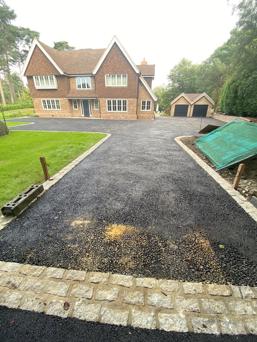 WWLandscapes's tweet photo. Front drive base coat down at our garden project in Sevenoaks ! https://t.co/ggBwB6WS4l