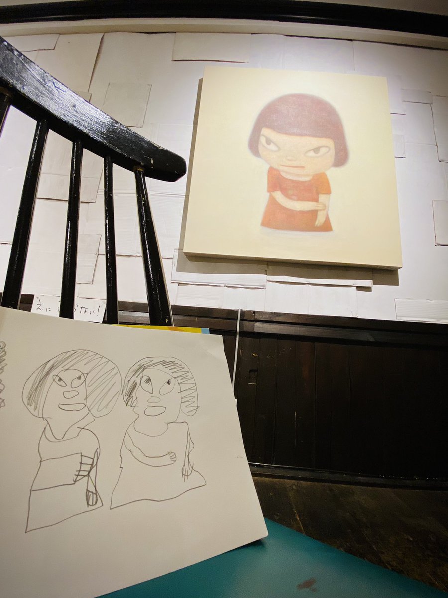 hanao_miyata's tweet photo. 麦が笑いながら描いてた絵。
人数増えてる！笑
奈良さん展示会ラストスパート。
終わっちゃうのさみしいな。 https://t.co/x69Syuiaaa