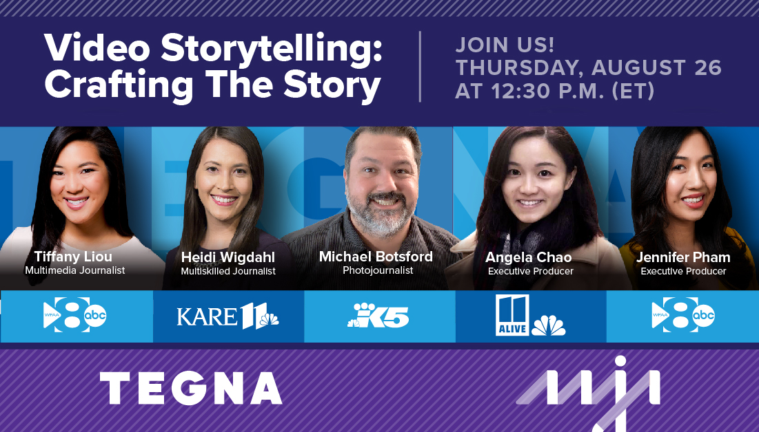 Join <a href="/TEGNA/">TEGNA</a>'s award-winning journalists for a discussion on video storytelling and get a glimpse of the tools they use to make their stories successful. Today at 12:30 pm ET only at the <a href="/aaja/">Asian American Journalists Association est. 1981</a> convention! #AAJA21