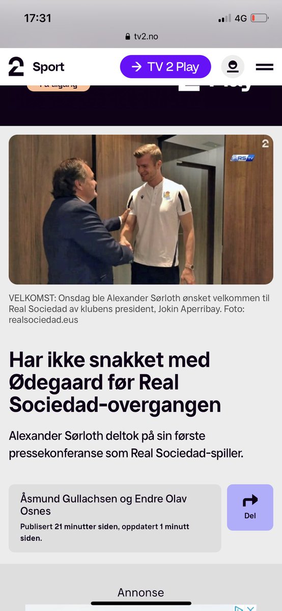 Men har han snakket med Solskjær?