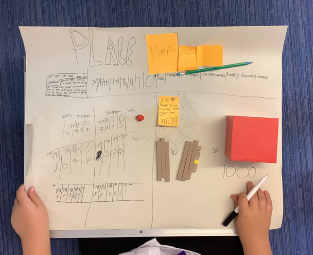 SSSJ_RISE's tweet photo. #year6 - First maths lesson of the academic year - #talkingmaths. We played some games and then presented what we knew about Place Value. It was tricky to explain but we were able to show what we knew using equipment and diagrams. #maths #sssj @Rise_MAT https://t.co/qygNCuhf7M
