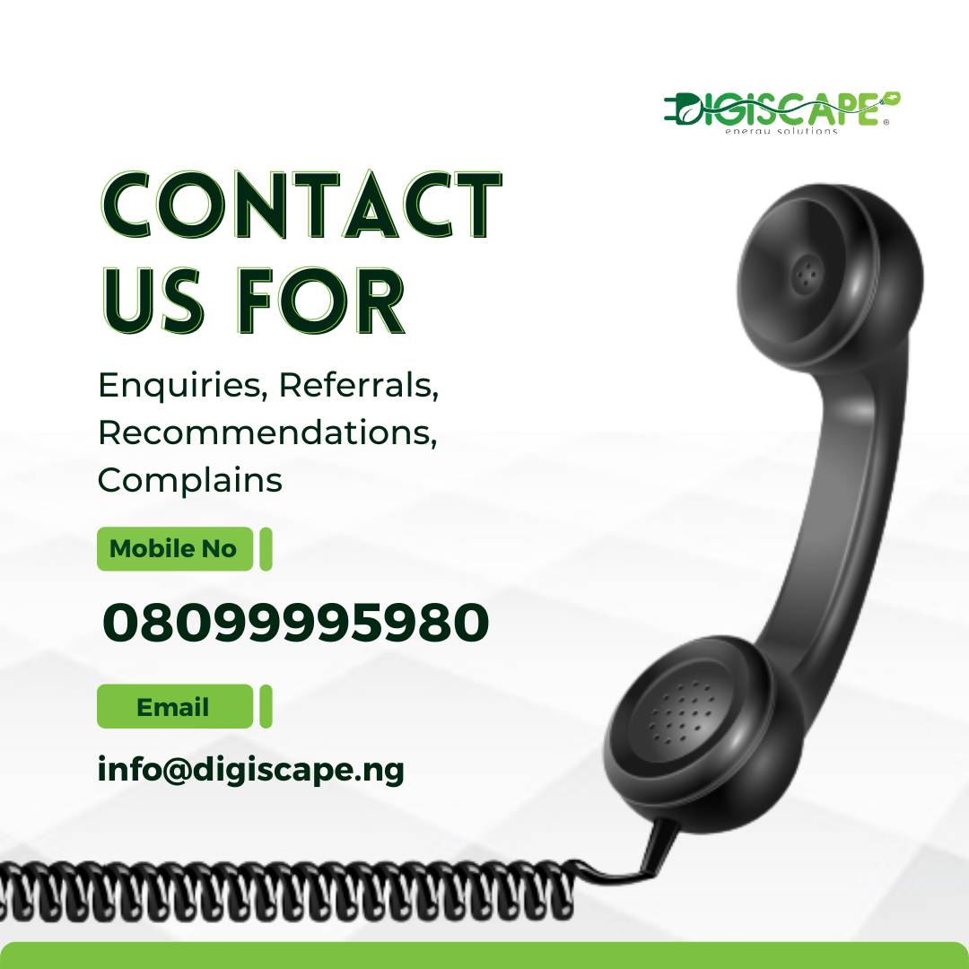 DigiScape Solutions Ltd (@digiscapeng) on Twitter photo You can swiftly reach us through any of this means.
#digiscapeng
#solarinverter
#dotheswitch
#customercareline You can swiftly reach us through any of this means.
#digiscapeng
#solarinverter
#dotheswitch
#customercareline