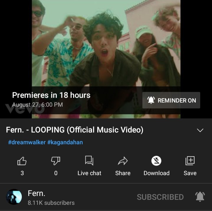 Can't wait. 💚💚💚 'Looping' Official MV by @ferntan_ release tomorrow at 6pm! Set ur reminder😊 youtu.be/MJeedjN7nkw