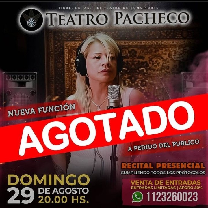 Estos son los shows de <a href="/DALILA_REINA/">DALILA</a>  programados para este fin de semana en Bs As : 
27/08 Teatro Carlos Gardel - Valentín Alsina.
27/07 La Cueva del Oso - San Justo.
28/08 Teatro Gran Ituzaingó - Ituzaingó.
29/08 Teatro Pacheco - Tigre.
29/08 Complejo Santa Rita - Luján.
 🥳🤙