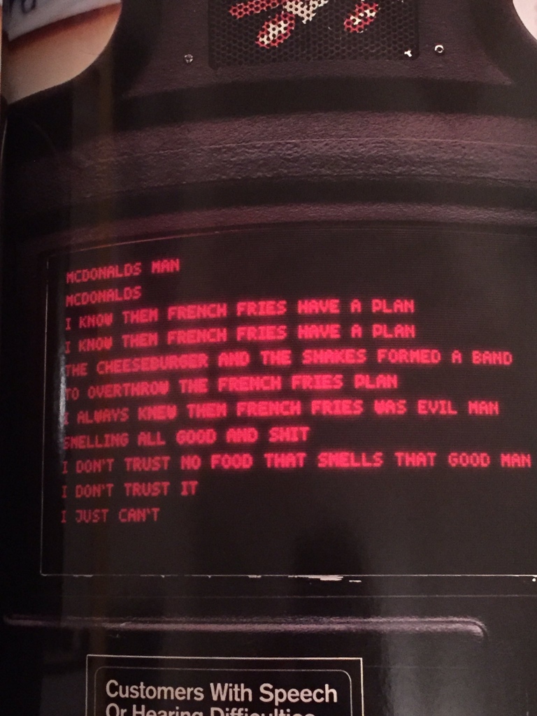 PigsAndPlans's tweet photo. Kanye’s McDonald's poem for Frank Ocean’s ‘Boys Don’t Cry’ zine. 

via seeyounextyear on Instagram https://t.co/6336ZiTZzf