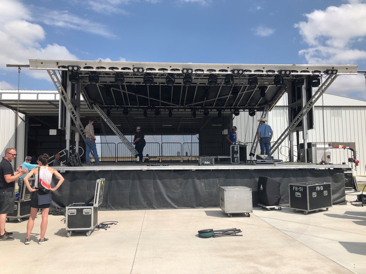We're setting the stage for the #FarmON concert tonight featuring <a href="/eastoncorbin/">Easton Corbin</a>.
