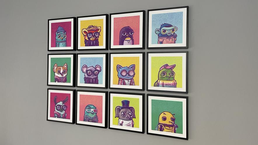 My <a href="/SpacePoggersNFT/">SPACEPOGGERS.ETH</a> prints arrived. This is what you're meant to do with NFTs, right? RIGHT?! 

Nevermind the moon, I'm hodling to Mars 🚀

#WeLikeThePoggers #NFTs #SpacePoggers