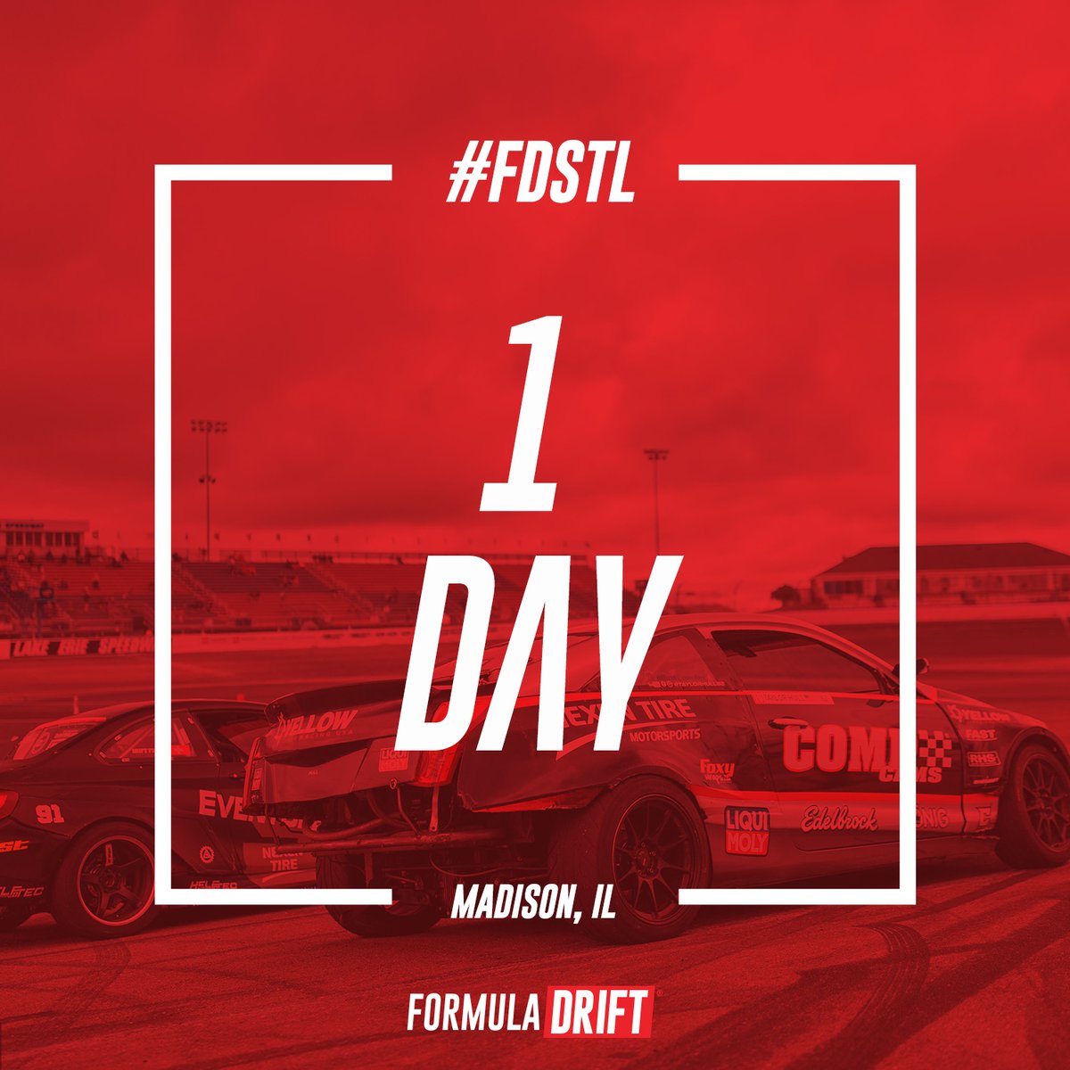 Get ready because tomorrow we’re going to SEND IT!

Tickets available for #FDSTL RD6 - Crossroads on August 27-28: bit.ly/FDSTL2021

#FormulaD #FormulaDRIFT