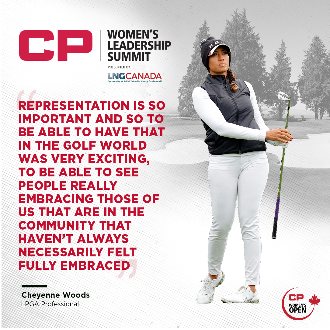 cpkcwomensopen's tweet photo. LPGA professional @Cheyenne_Woods speaking on the importance of representation at Tuesday's CP Women's Leadership Summit #CPWLS https://t.co/fkAB4IyF82