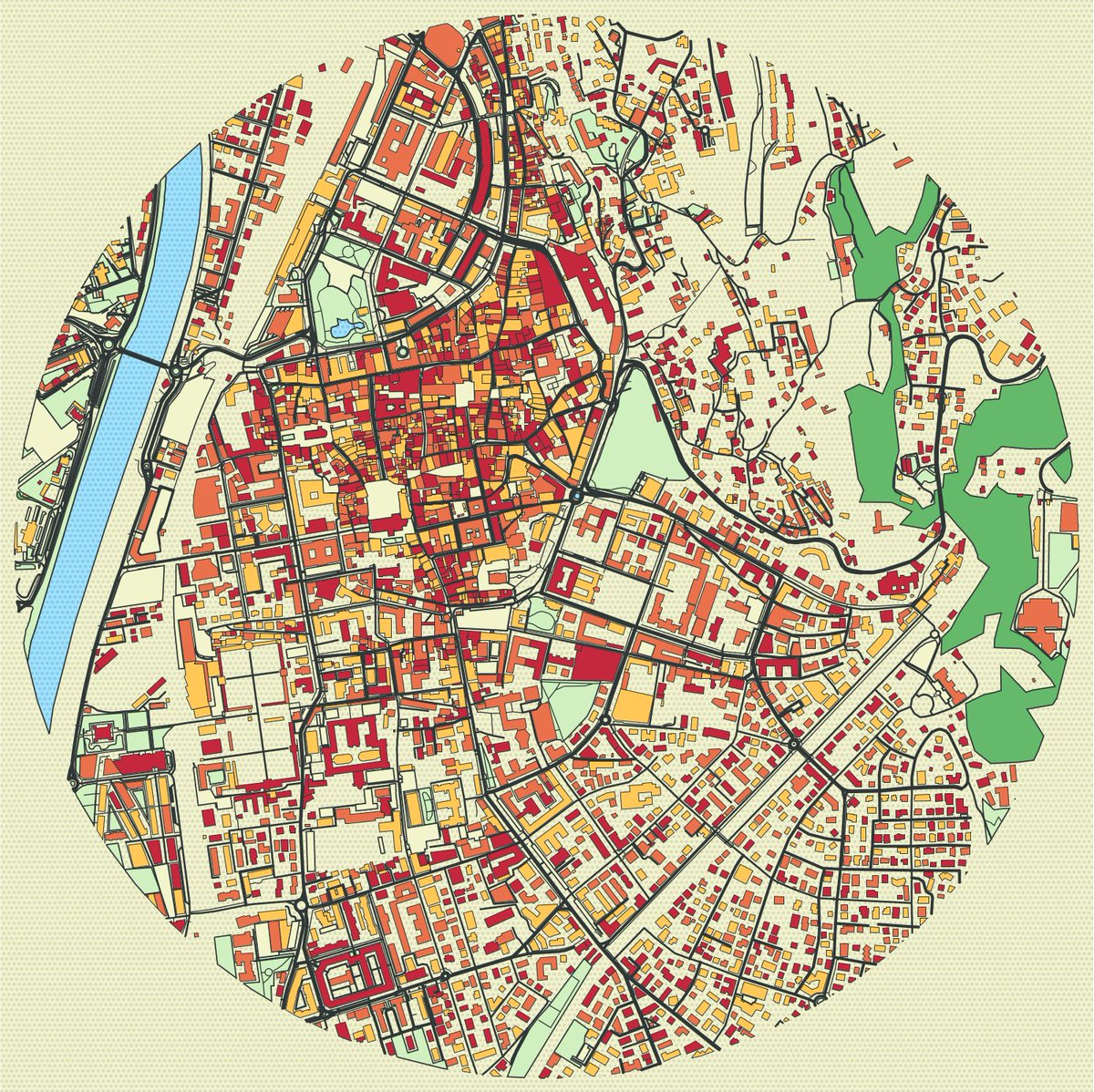 PrettyMaps github.com/marceloprates/… 
un insieme di funzioni #python per disegnare mappe basate su dati #openstreetmap (librerie usate osmnx, matplotlib e shapely) creato da <a href="/marceloprates_/">marcel postleb</a> 
Qui un esempio su #Trento
/via <a href="/skampus1967/">stefano campus</a>