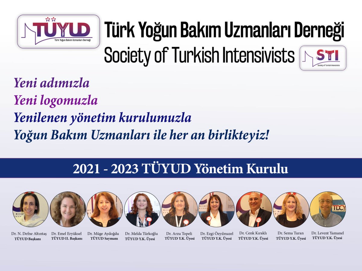 Yeni adımız ve logomuzla en iyiye hepbirlikte ... <a href="/turkishintensiv/">Türk Yoğun Bakım Uzmanları Derneği (TÜYUD)</a> <a href="/atopeli/">Arzu Topeli🩺👩🏻‍⚕️👩‍🎓🇹🇷</a> <a href="/DefneNtas/">Defne Altıntaş</a> <a href="/drmeldaturkoglu/">Prof. Dr. Melda Turkoglu</a> <a href="/muaydo/">Müge Aydoğdu</a> <a href="/drkaracenk/">Prof. Dr. Cenk KIRAKLI 🩺</a> <a href="/EzgiOzyilmaz/">Ezgi Ozyilmaz</a> <a href="/halaclimd/">Burcin Halacli</a> <a href="/CivanRecep/">Dr. Recep Civan Yüksel</a> <a href="/dryildirimehmet/">Dr. Mehmet Yıldırım</a>