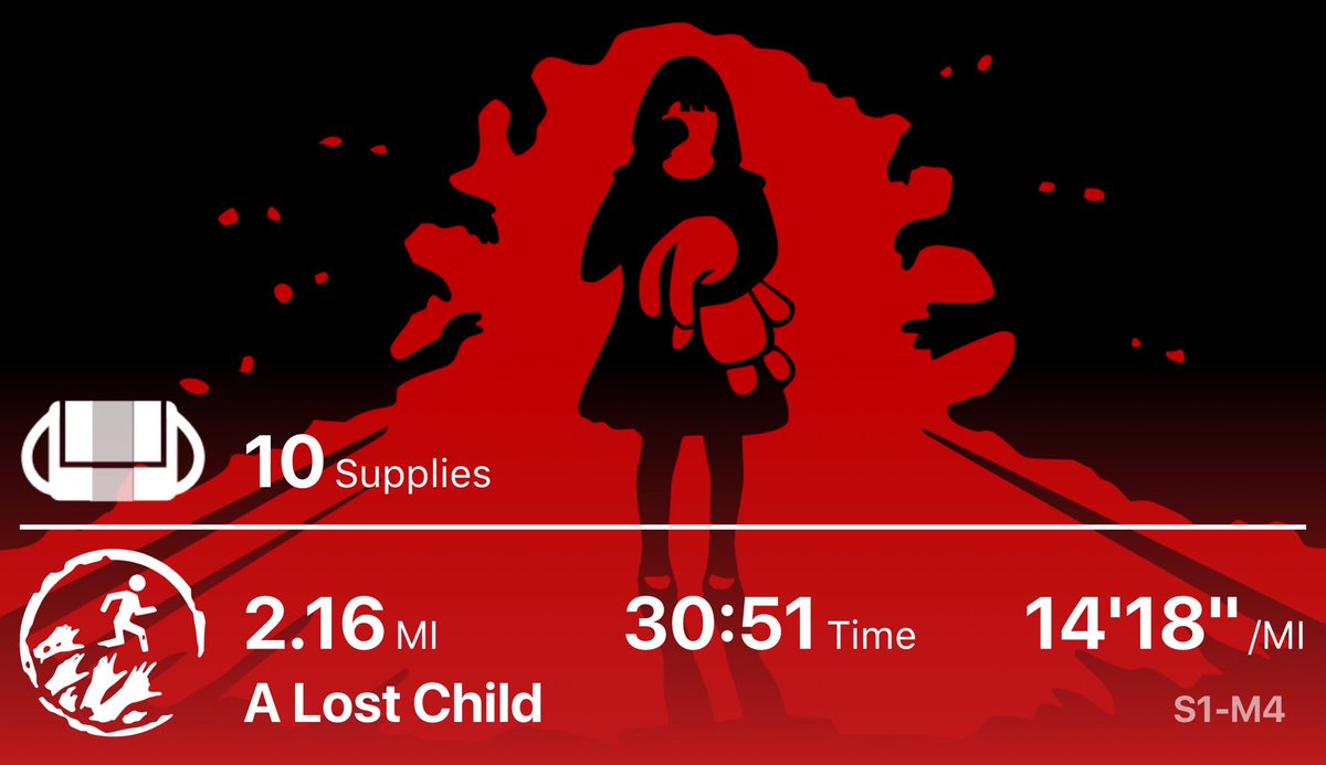 FieryWonderland's tweet photo. “Rescued a lost child in zombie-infested wilderness. Found an important ally.” - app text. I love this running app! #zombiesrun #zombiesrungame #runner5 #houston #houstonheights #houstontx #houstonheightshikeandbiketrail #5ktraining #runtraining #freeformrun https://t.co/RR3ZoKxBE5