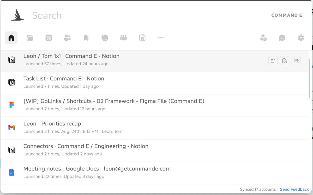 getcommande's tweet image. Did you know Command E learns the more you use it?

The more often you hit a result, the higher we&apos;ll rank that record for the future

Work way faster with Command E today: getcommande.com
