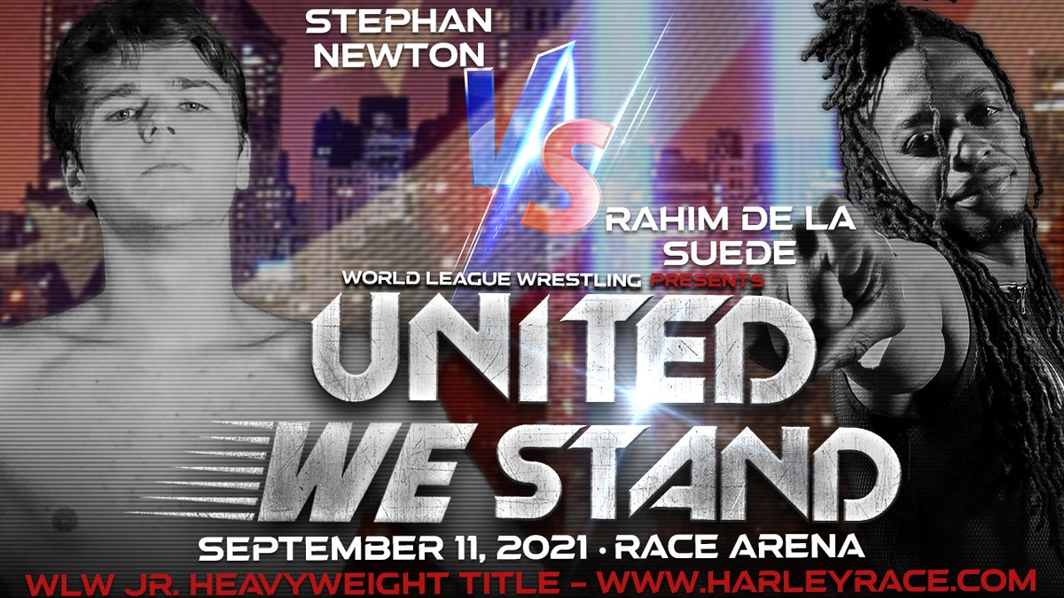 worldleaguewlw's tweet photo. The first match is official for @worldleaguewlw presents #UnitedWeStand and is for the WLW Jr. Heavyweight Championship!
Sept. 11, @StephanNewton2 will challenge for the WLW Jr. Heavyweight Championship against @RahimSuede 
🎟️Tickets🎟️ are available now! https://t.co/4fumRFaZz3 https://t.co/3BAUrxCV3o