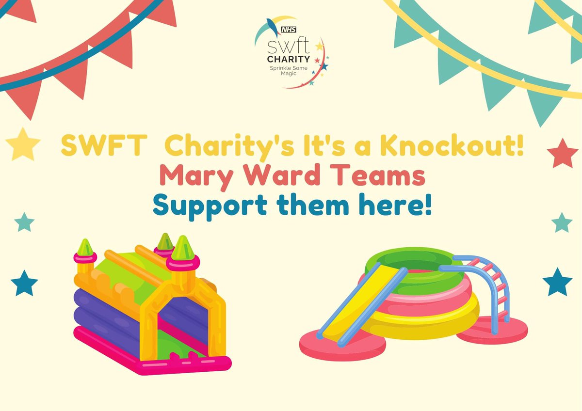 Our next featured SWFT Charity It's a Knockout Team is Mary Ward, who are submitting not one but three teams into the competition! <a href="/SwftMary/">Team Mary, SWFT</a> 

We're just over a week away until the games begin: support the Mary Ward teams here! justgiving.com/fundraising/ma…