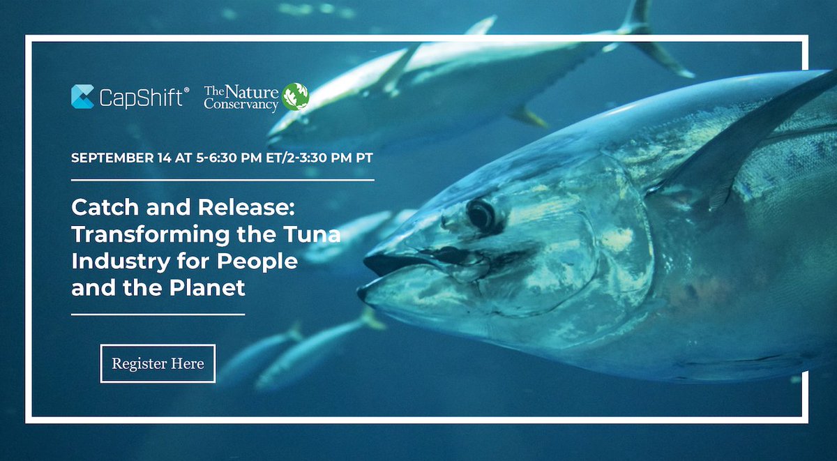 CapShift (@capshiftimpact) on Twitter photo Got Fish? We’re partnering with <a href="/nature_org/">The Nature Conservancy</a>, Catch Together & <a href="/GratitudeRR/">Gratitude Railroad</a> to explore sustainable fishing in the Pacific Ocean. Join the conversation on Sep. 14 at 5 pm ET/2 pm PT to learn about their new initiative & how you can support it. Register here: buff.ly/3sNc4aL Got Fish? We’re partnering with <a href="/nature_org/">The Nature Conservancy</a>, Catch Together & <a href="/GratitudeRR/">Gratitude Railroad</a> to explore sustainable fishing in the Pacific Ocean. Join the conversation on Sep. 14 at 5 pm ET/2 pm PT to learn about their new initiative & how you can support it. Register here: buff.ly/3sNc4aL