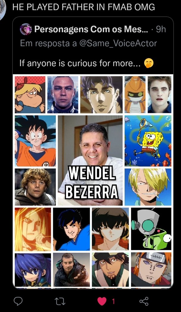 Personagens Com os Mesmos Dubladores! on X: - Fraudrin da