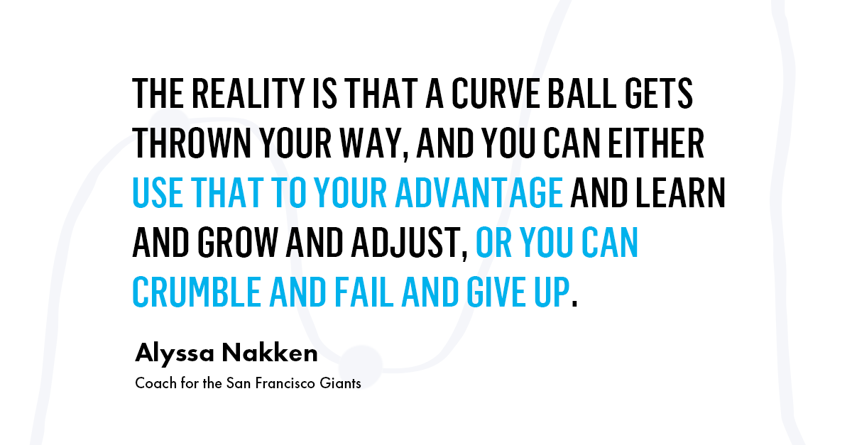 In my book, I feature the story of Alyssa Nakken, coach for the @SFGiants and the first female MLB coach. She quit her comfortable 9-5 job to #ChoosePossibility which ended up landing her a dream role and a page in the history books.