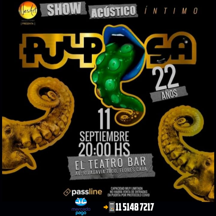 Nuevo show electro-acústico 
Entradas por passline