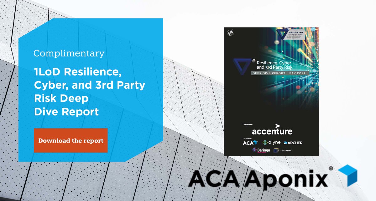AponixFT's tweet image. Industry analyst 1LoD recently hosted a two-day deep dive on operational resilience, #cybersecurity, and third-party risk. Read our key takeaways of this event and download the full report here: bit.ly/3zkMxsc