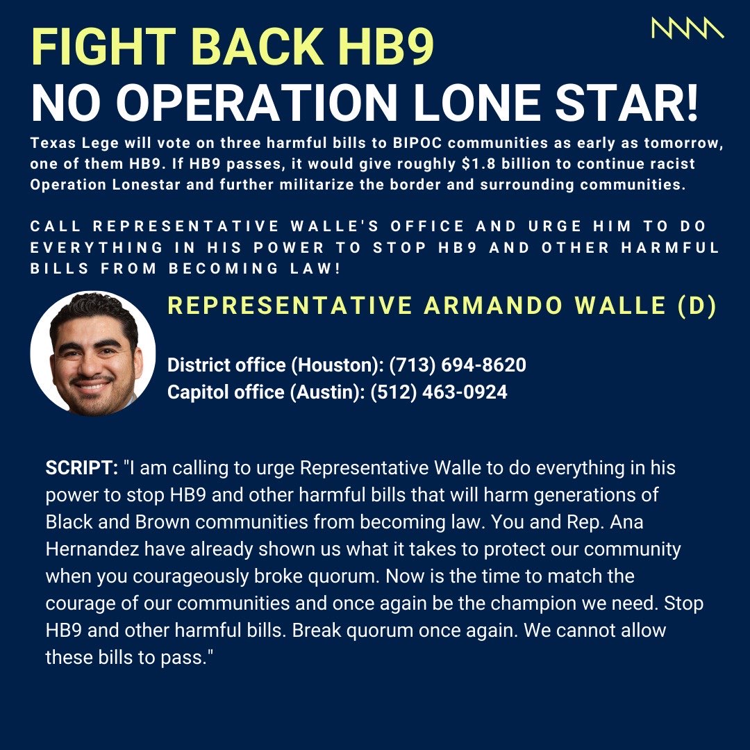 soundsofartist's tweet image. Call State Representative Armando Walle and tell him to help protect our families and rights.  Use script provide below for assistance.  CALL NOW