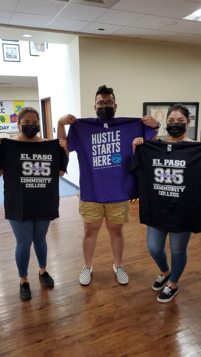 epccnso's tweet photo. The New Student Office went to all five campuses to hand out free shirts! If you missed us today, look out for us tomorrow🥳 #free #epccpride #epccnso #realstudents #epccnews https://t.co/YAG4uQQyQu