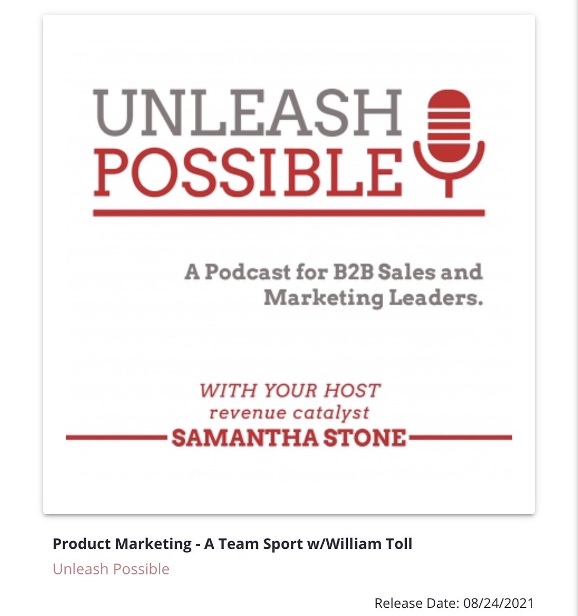 Hear my conversation with <a href="/samanthastone/">samanthastone</a> in her #B2B Sales and Marketing podcast as we talk #SaaS and #ITChannel Marketing directory.libsyn.com/episode/index/…