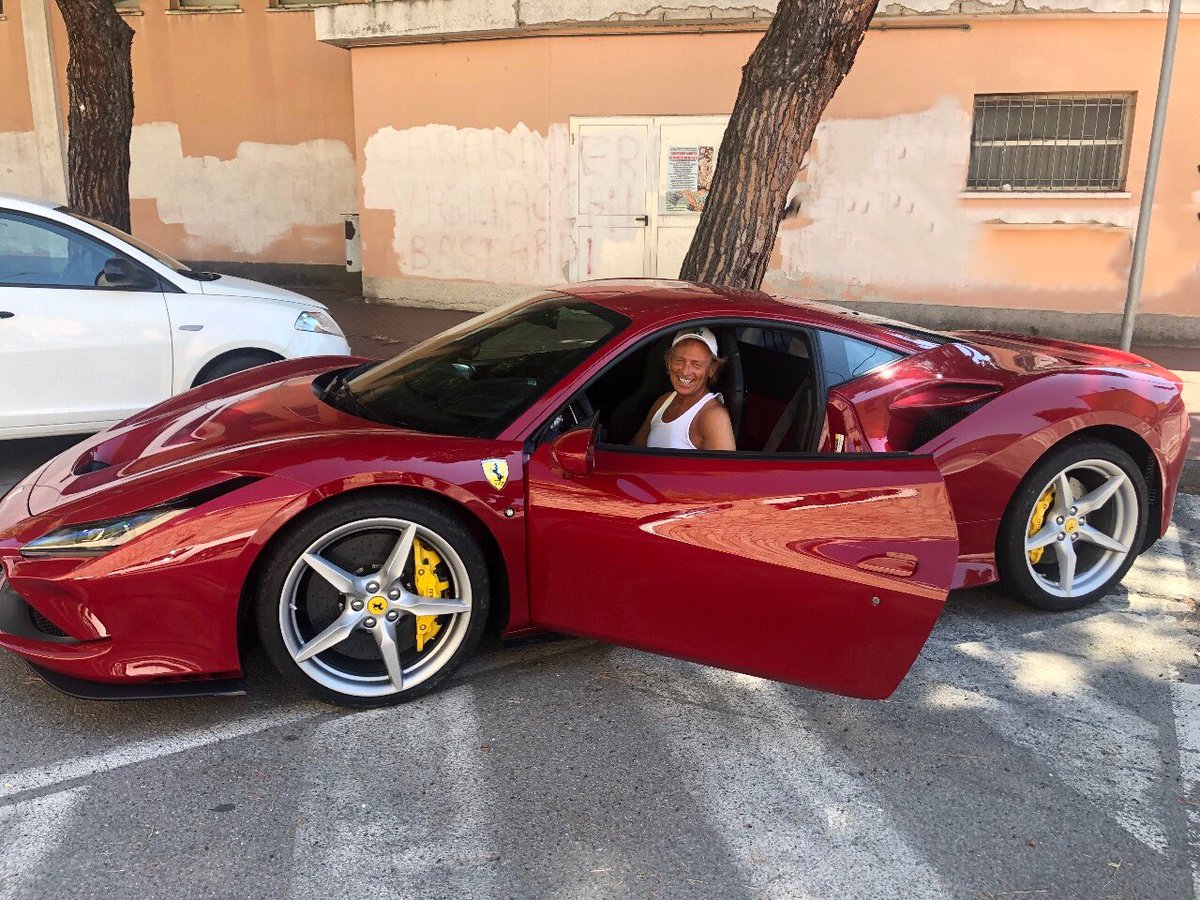 GianniRadice's tweet photo. And what to say, 
when you have under your ass                720 CV 
Thank you have my friends                         Emiliano &amp; Nadia 💙

#FerrariF8Tributo #ferrari #720CV #ordinaryMan https://t.co/lPVuRKGmNl