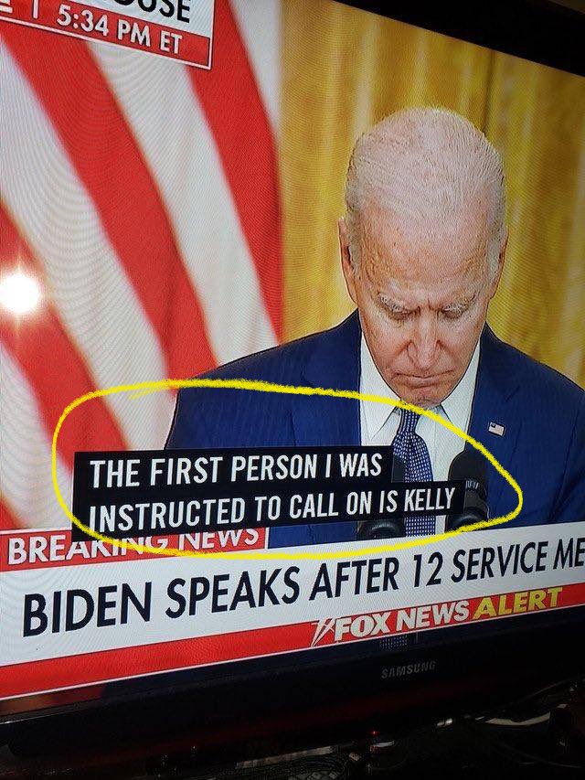 banthebbc's tweet photo. “I was instructed” 

Biden is a puppet. 

See how it works yet? https://t.co/avVlWqUEaG