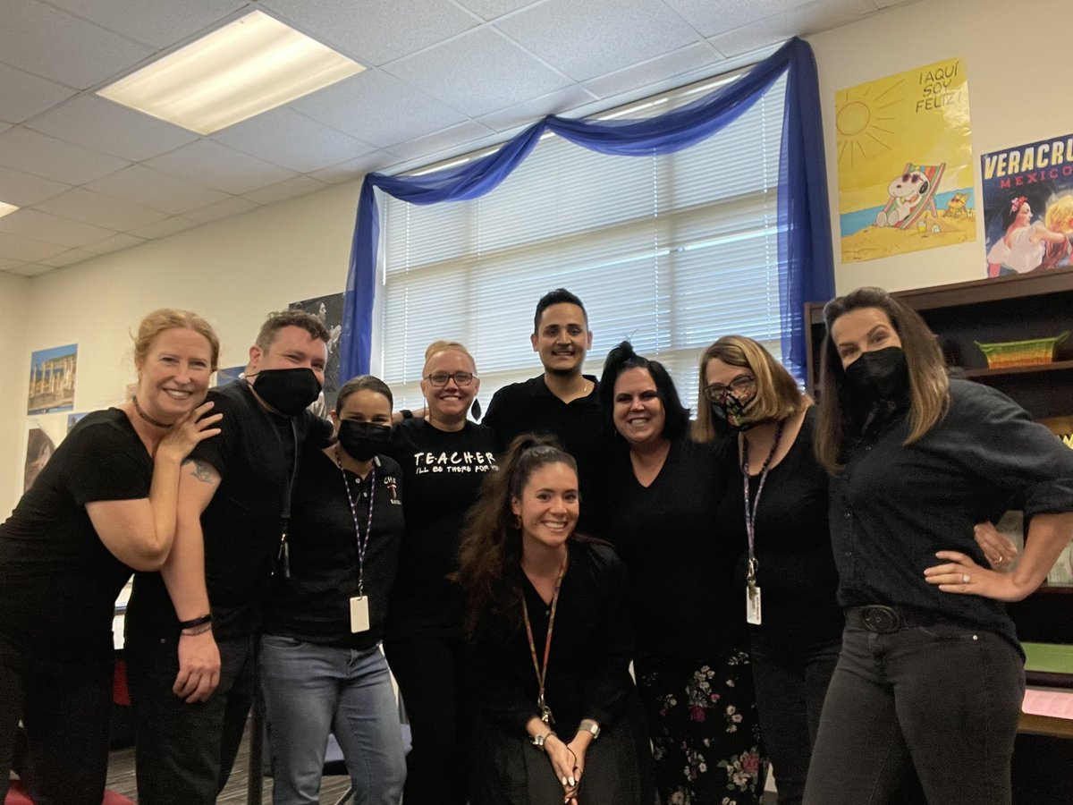 First football dress-up day with the best department! #Blackout <a href="/CHSTitansStuCo/">Cen10 Student Council</a> <a href="/FISD_WL/">FISD World Languages</a> <a href="/CHSWorldLang/">CHS World Language</a>