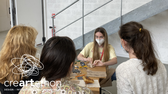 InstitutDATAIA's tweet photo. #Creartathon Day 4 | It's speeding up ! In such an incredible atmosphere. 32 students from different parts of the world and different worlds (#art, #design, #AI and #HCI) creating together their own artefacts. https://t.co/tKRhwYO6Aq